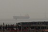 Tanker in fog
